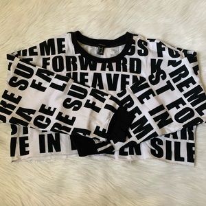Long sleeve semi crop top